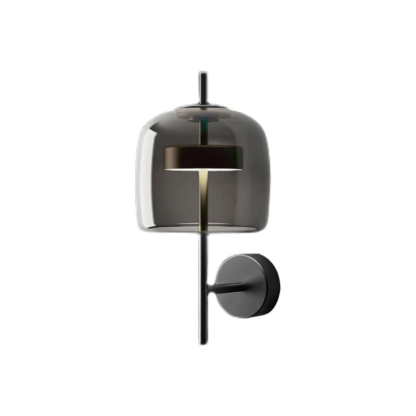 Hourglass Wall Sconce Dia 9.4″ x H 21.7″ / Black & Smoke Grey / Warm Light Wall lamp