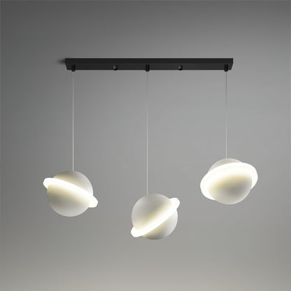 Jupiter Ring Pendant Light 3 heads Long canopy L 27.6″ / L 70cm / White / Warm Light Pendant light