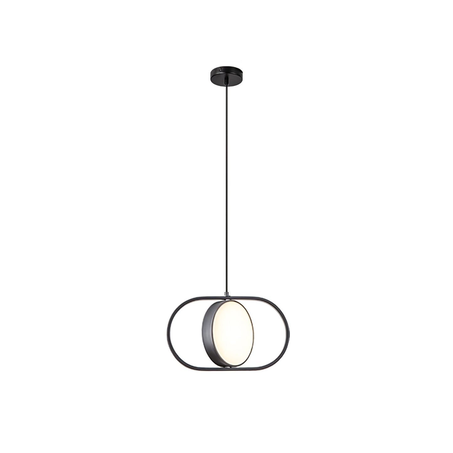 KUU Pendant Light Dia 16.9″ x H 10.6″ / Dia 43cm x H 27cm / Black & White / Warm Light Pendant light