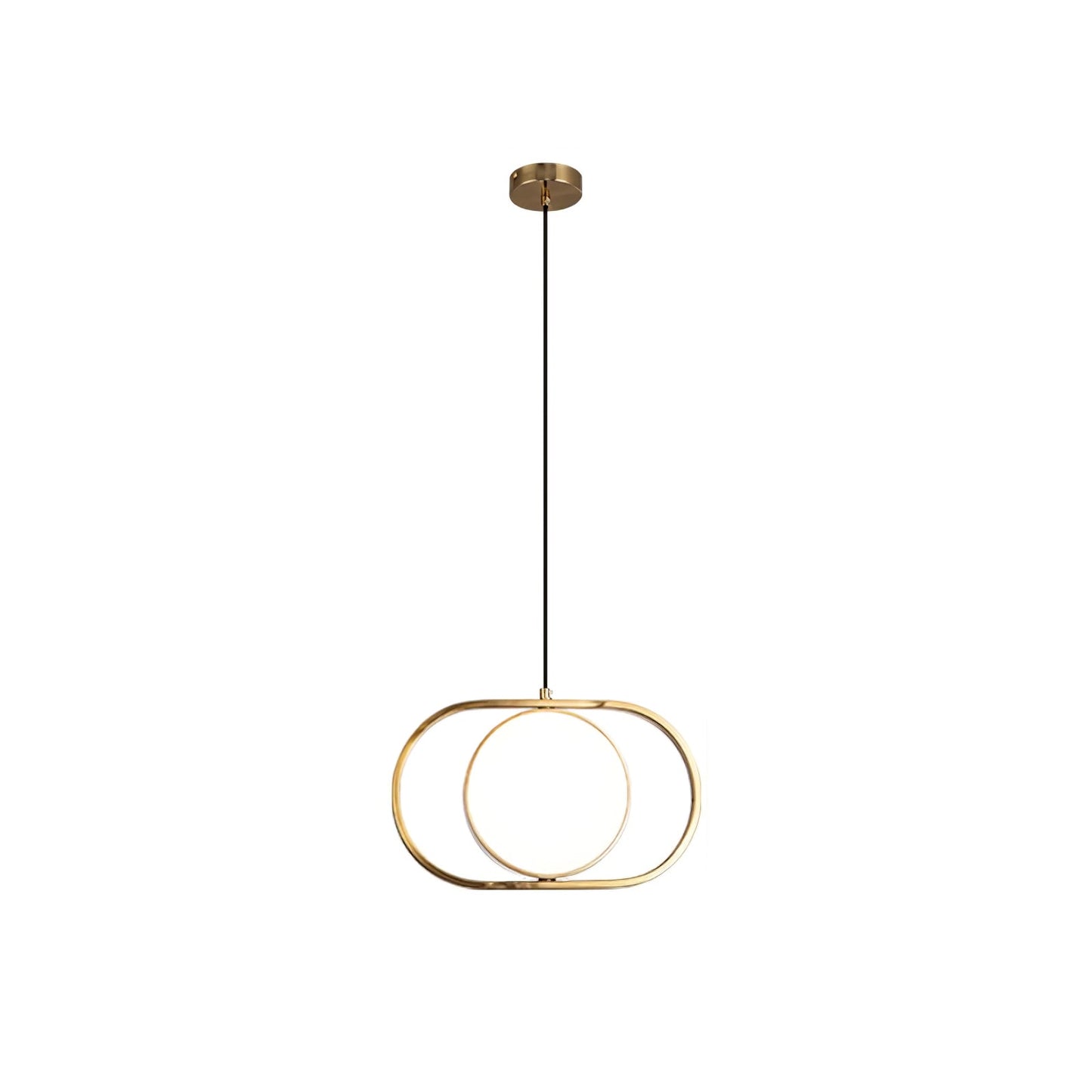 KUU Pendant Light Dia 16.9″ x H 10.6″ / Dia 43cm x H 27cm / Gold & White / Warm Light Pendant light