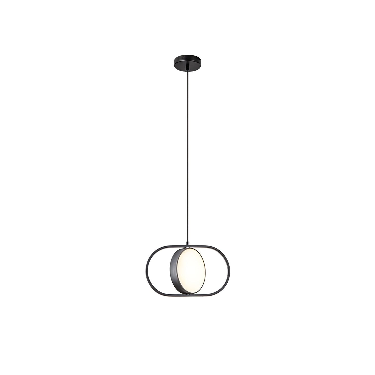 KUU Pendant Light Dia 12.2″ x H 7.5″ / Dia 31cm x H 19cm / Black & White / Warm Light Pendant light