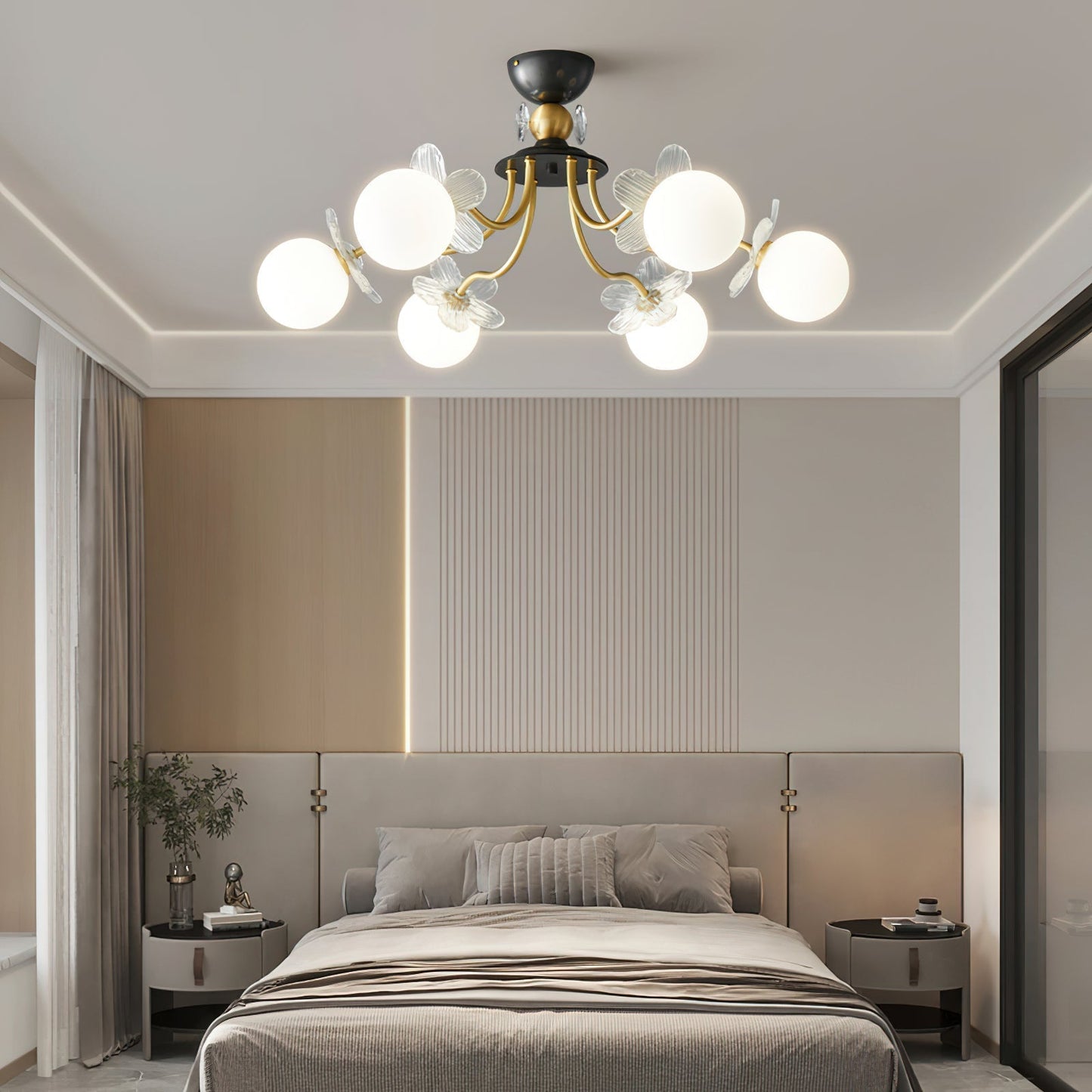Blossom Flower Glass Chandelier Ceiling lamp