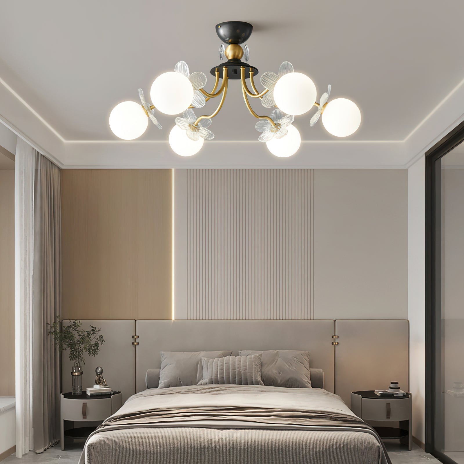 Blossom Flower Glass Chandelier Ceiling lamp