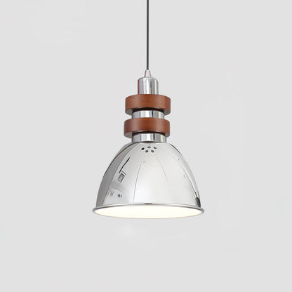 Karry Pendant Lamp Model B Dia 6.3″ x H 7.9″ / Dia 16cm x H 20cm / Walnut Color & Chrome Pendant light