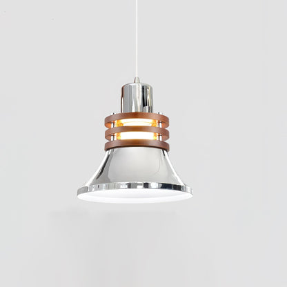 Karry Pendant Lamp Model C Dia 6.7″ x H 6.7″ / Dia 17cm x H 17cm / Walnut Color & Chrome Pendant light