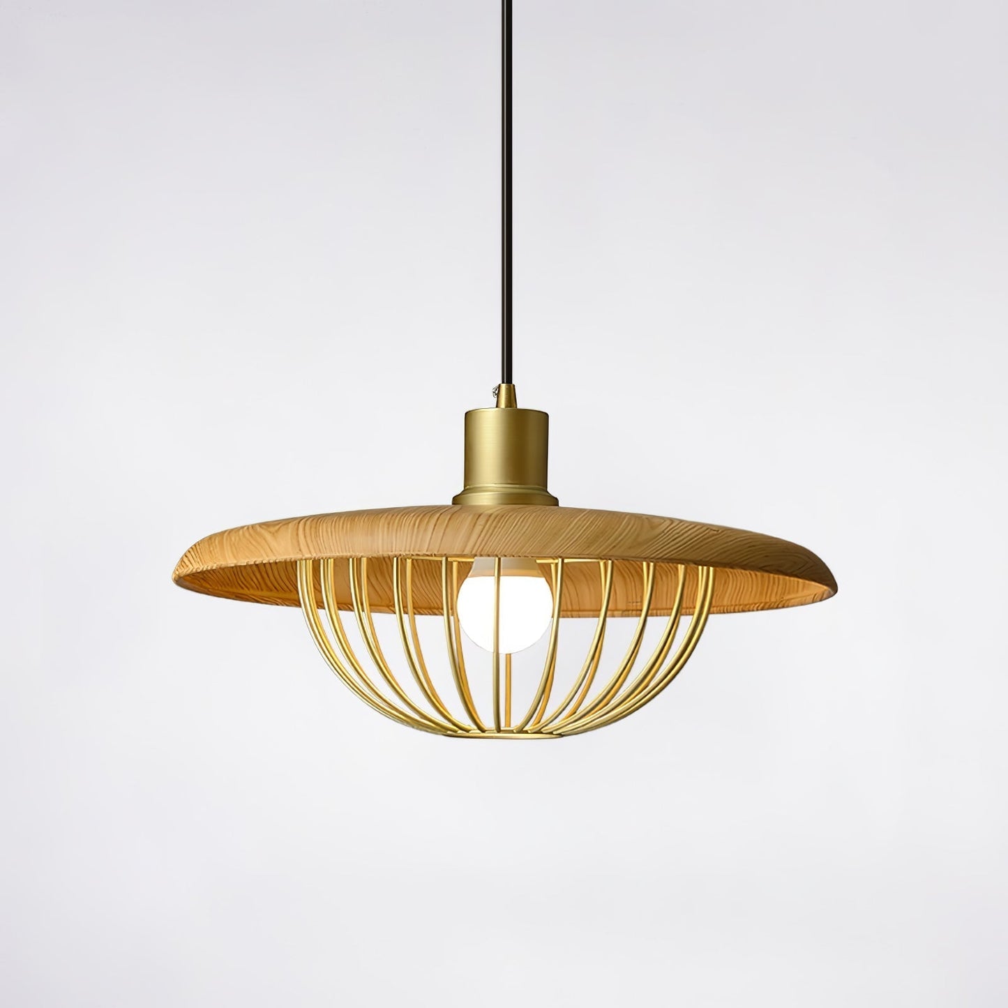 Kasa Pendant Lamp Dia 17.7″ x H 7.9″ / Dia 45cm x H 20cm / Ash wood Pendant light