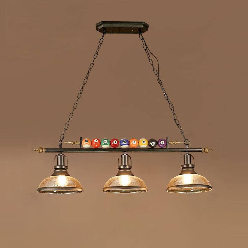 Kasha Billiard Chandelier L 38.6″ x H 11.8″ / L 98cm x H 30cm / Black Chandelier