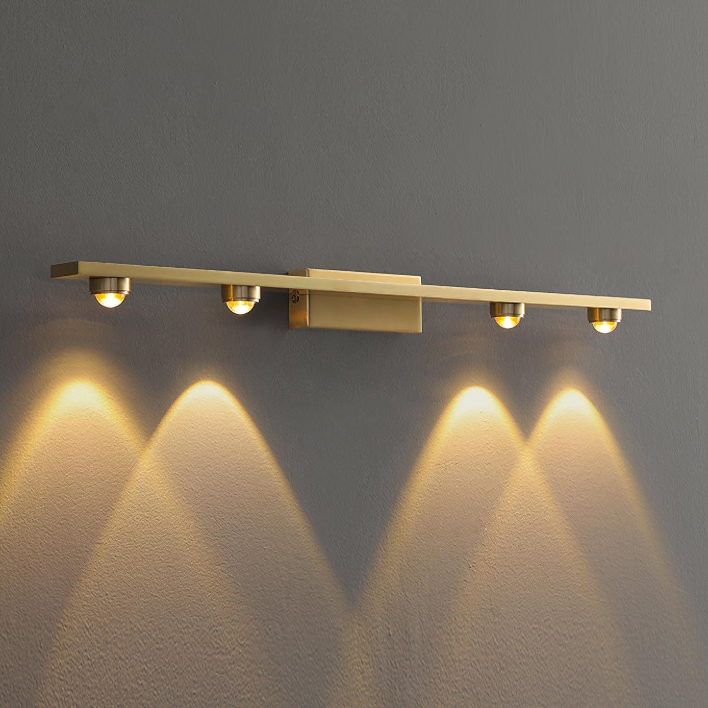 Kent Wall Lamp L 23.6″ x W 2.4″ x H 1.9″ / L 60cm x W 6cm x H 5cm / Brass & Transparent / Warm White Wall lamp