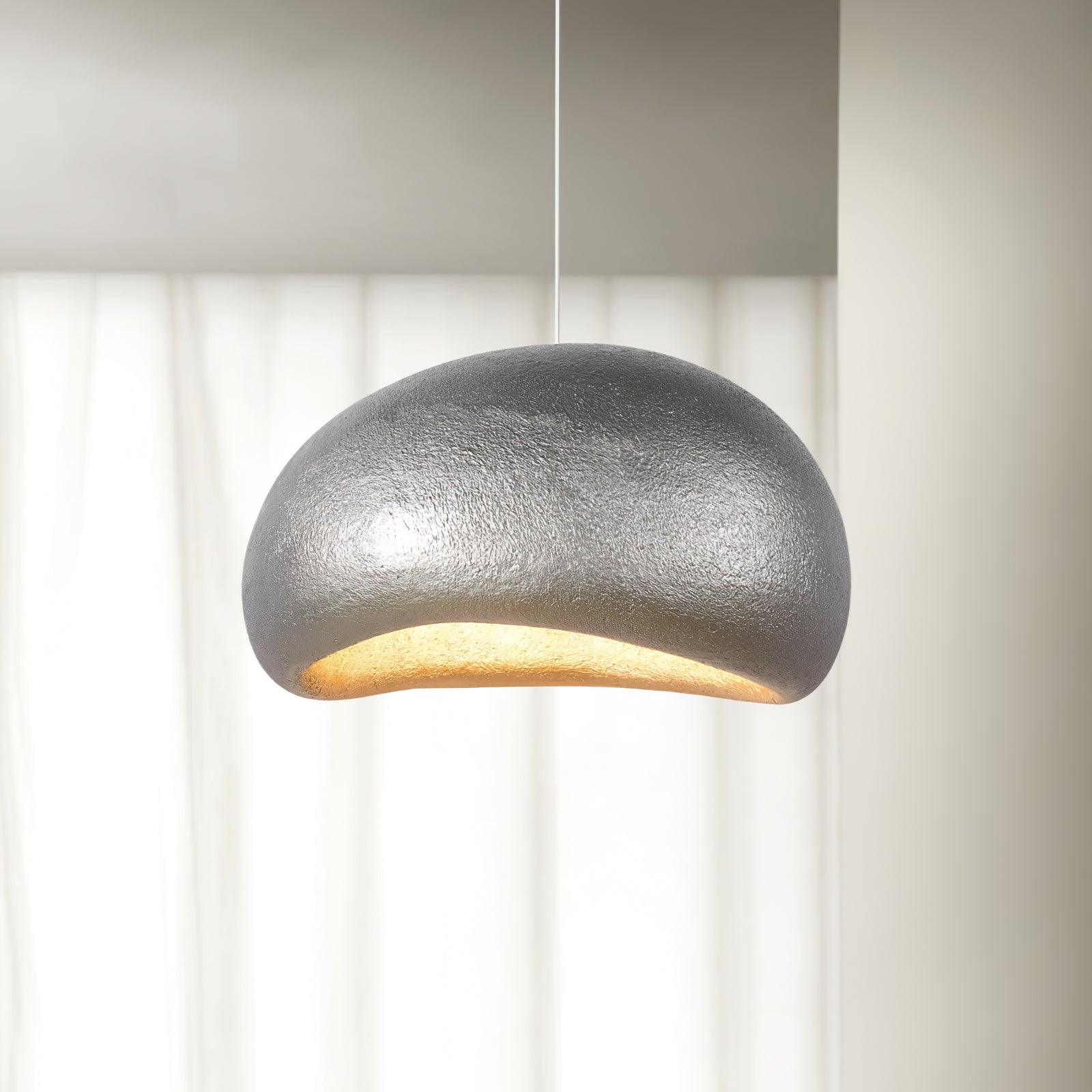 Khmara Bright Pendant Lamp ? 15.7″ x H 5.9″ / Dia 40cm x H 15cm / Bright silver Pendant light