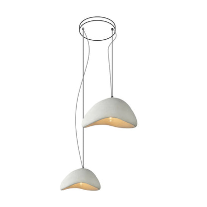 Khmara Halia Combination Chandelier A Dia 30cm x H 17cm + Dia 40cm x H 22cm / White / Round canopy Chandelier