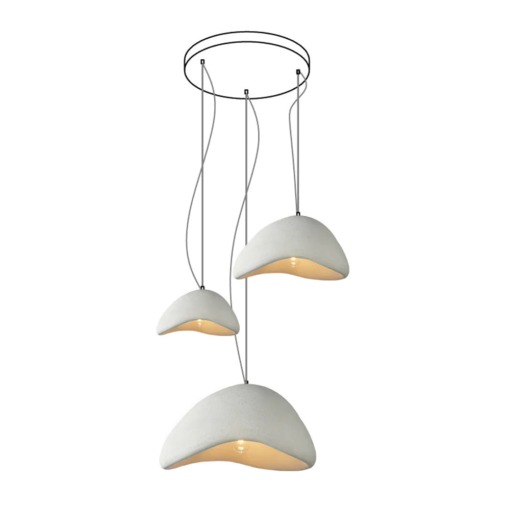 Khmara Halia Combination Chandelier A Dia 30cm x H 17cm + Dia 40cm x H 22cm + Dia 60cm x H 33cm / White / Round canopy