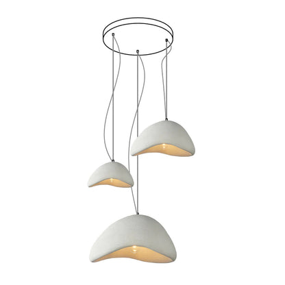 Khmara Halia Combination Chandelier A Dia 30cm x H 17cm + Dia 40cm x H 22cm + Dia 60cm x H 33cm / White / Round canopy