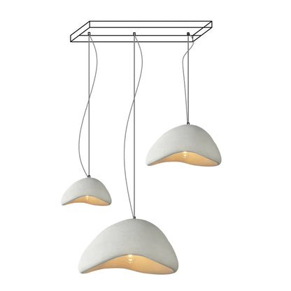 Khmara Halia Combination Chandelier A Dia 30cm x H 17cm + Dia 40cm x H 22cm + Dia 60cm x H 33cm / White / Long canopy