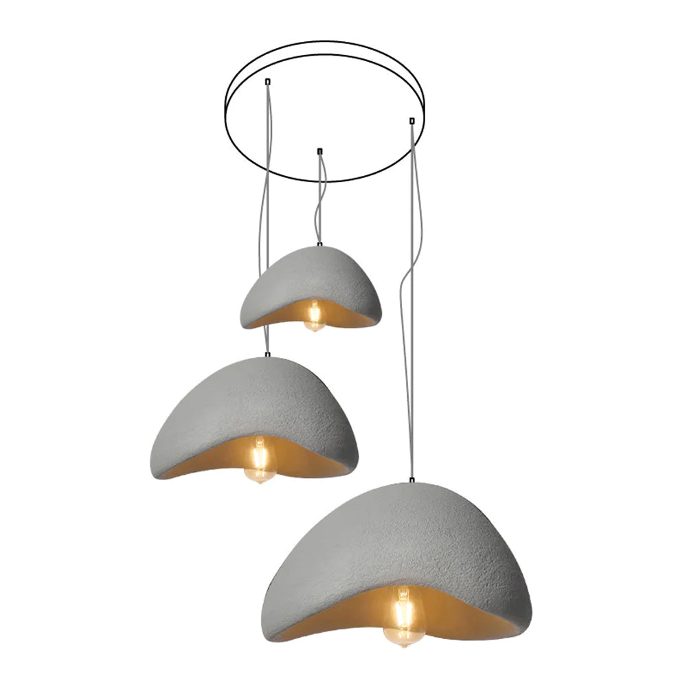 Khmara Halia Combination Chandelier A Dia 40cm + Dia 60cm + Dia 80cm large size is not suitable for small spaces / Grey