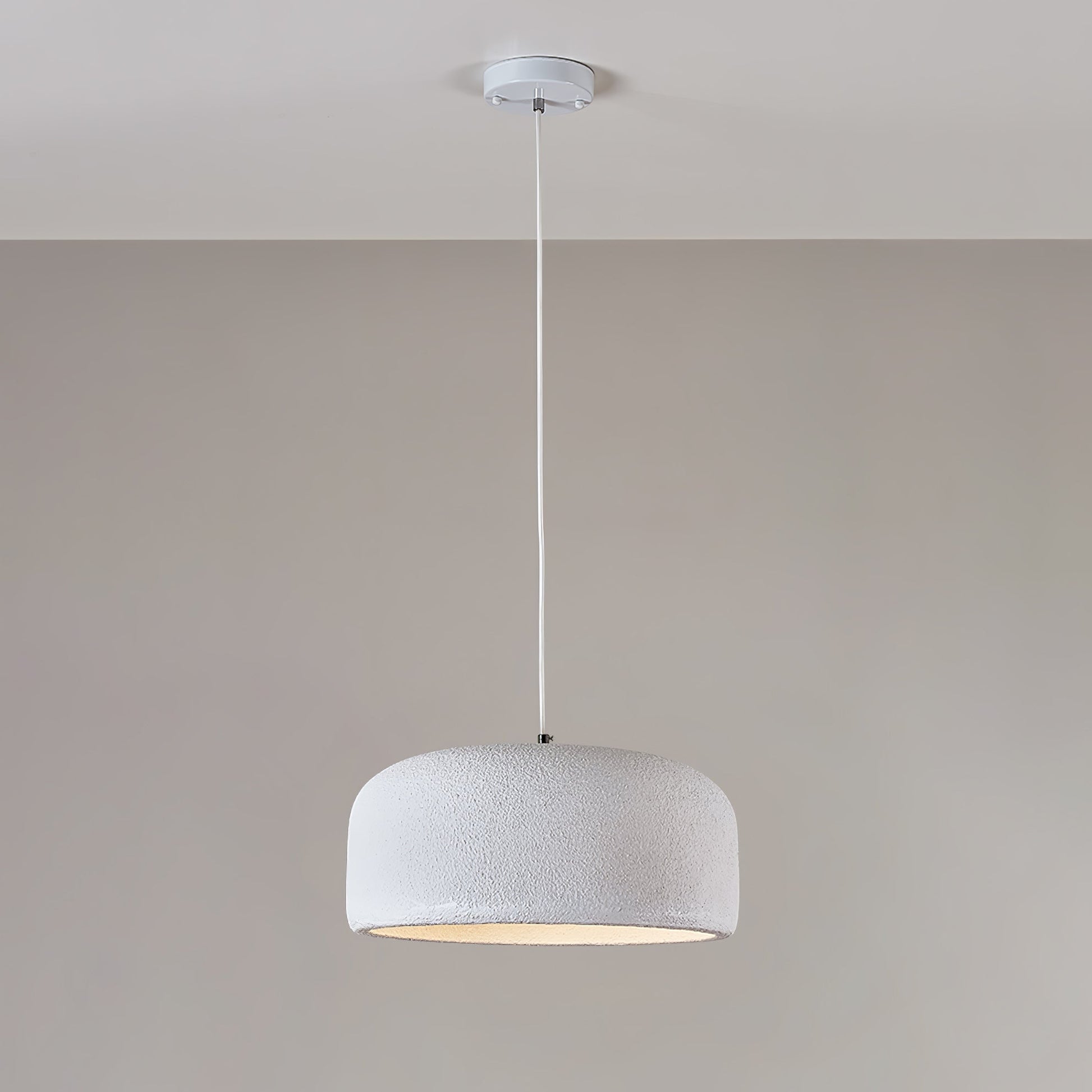 Khmara Resin Dome Pendant Lamp Dia 15.7″ x H 7.9″ / Dia 40cm x H 20cm / White Pendant light
