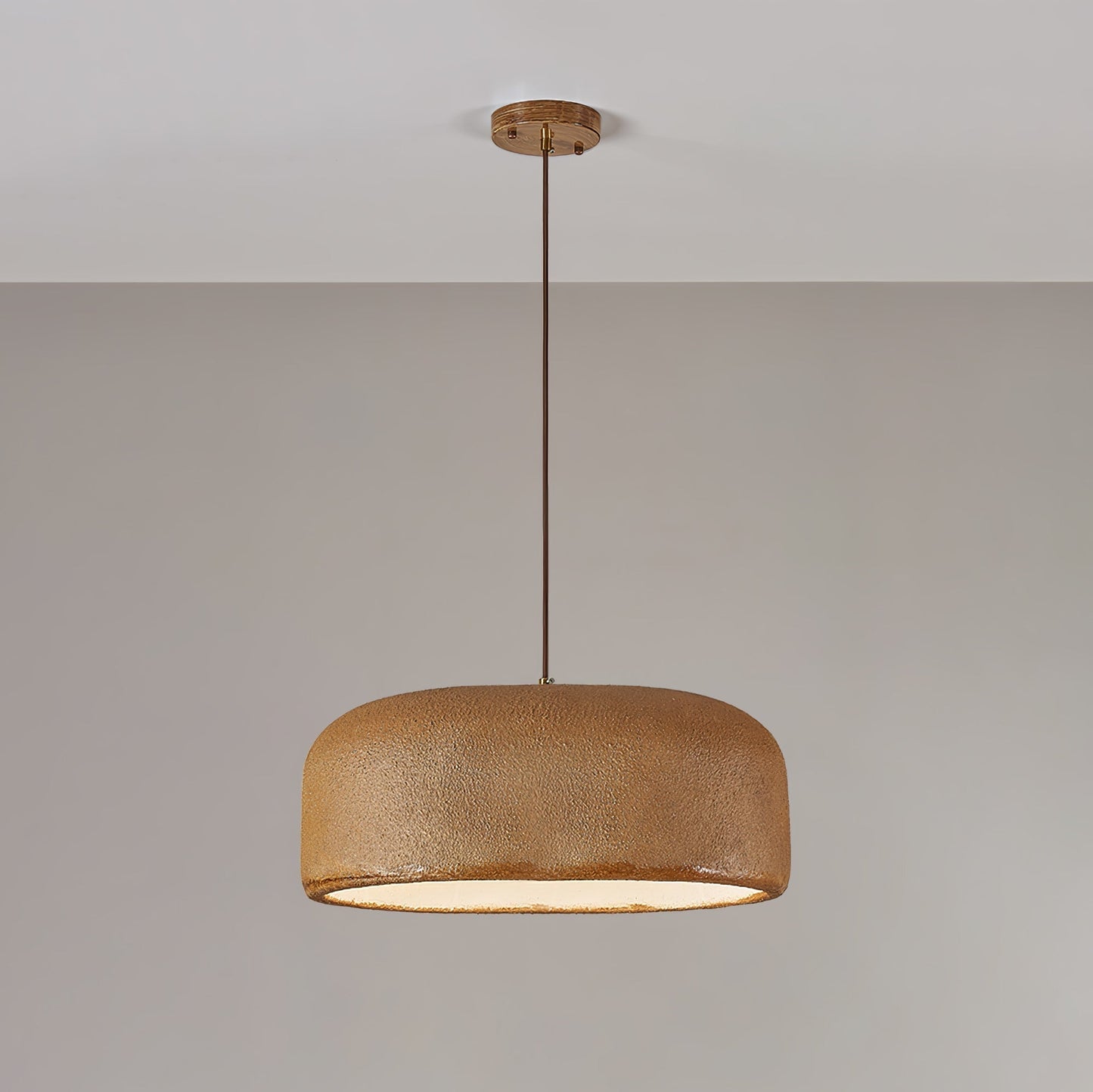 Khmara Resin Dome Pendant Lamp Dia 19.7″ x H 8.7″ / Dia 50cm x H 22cm / Brown Pendant light