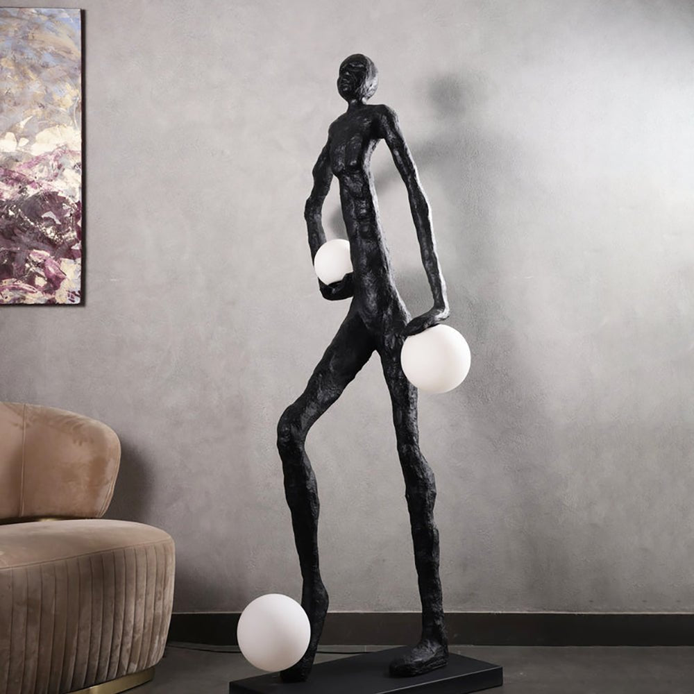 Kicking Ball Sculpture Character Floor Lamp Floor lamp