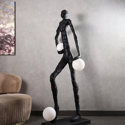 Kicking Ball Sculpture Character Floor Lamp Floor lamp