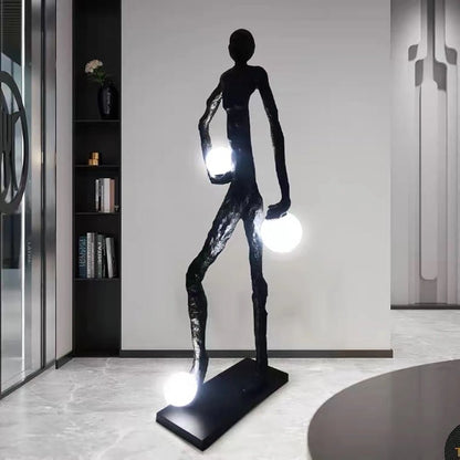 Kicking Ball Sculpture Character Floor Lamp Floor lamp