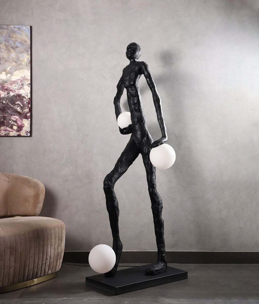 Kicking Ball Sculpture Character Floor Lamp Floor lamp