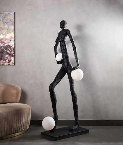 Kicking Ball Sculpture Character Floor Lamp Floor lamp