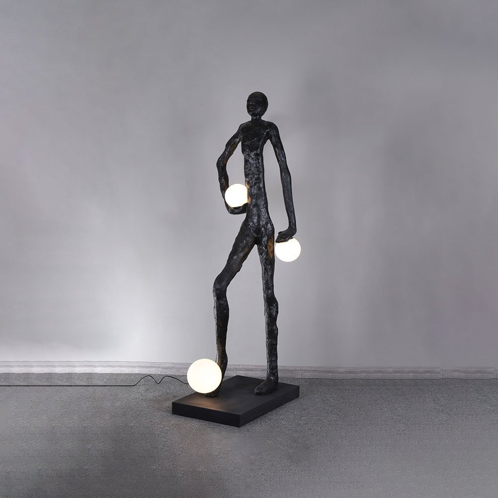 Kicking Ball Sculpture Character Floor Lamp Floor lamp