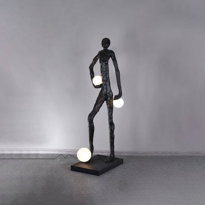Kicking Ball Sculpture Character Floor Lamp Floor lamp