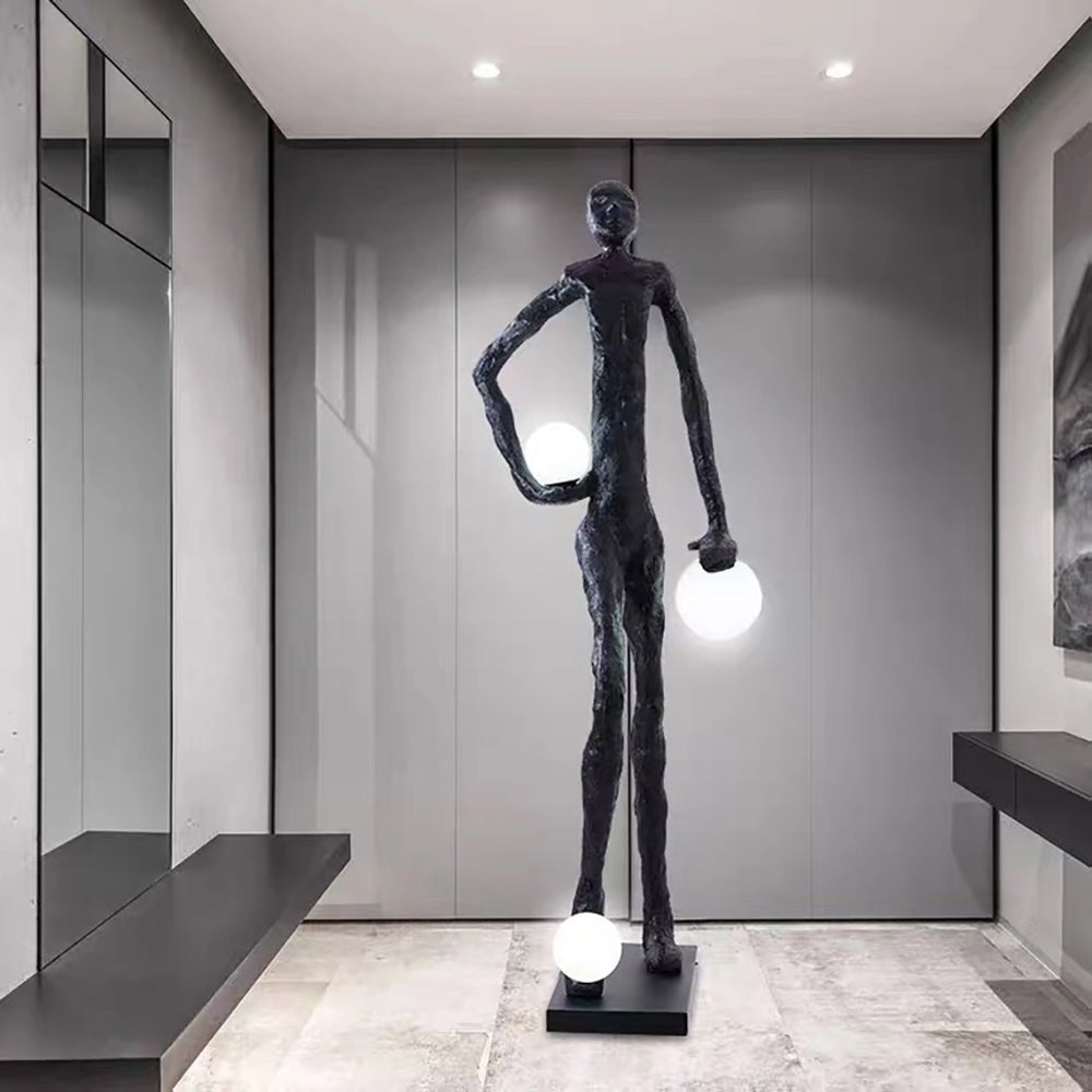 Kicking Ball Sculpture Character Floor Lamp Floor lamp