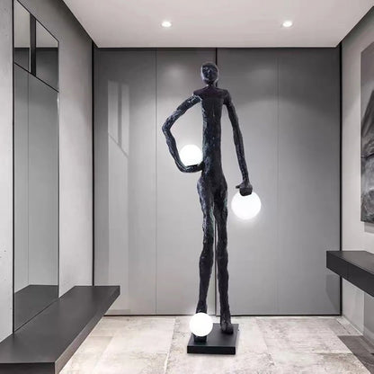 Kicking Ball Sculpture Character Floor Lamp Floor lamp
