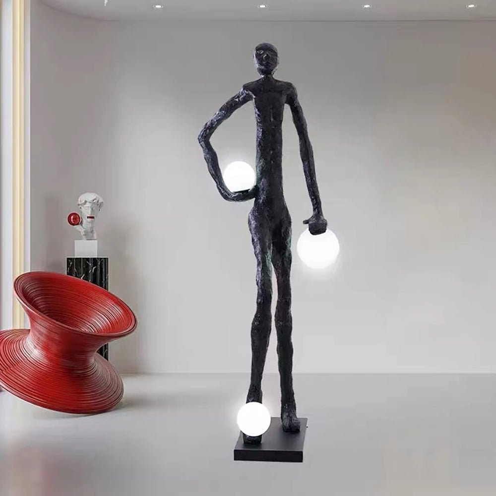 Kicking Ball Sculpture Character Floor Lamp Floor lamp