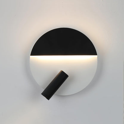 Kneeland Rotatable Wall Lamp Dia 7.9″ x H 7.9″ / Dia 20cm x H 20cm / Black + White / Warm Light Wall lamp