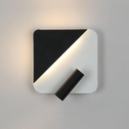 Kneeland Rotatable Wall Lamp Dia 7.1″ x H 7.1″ / Dia 18cm x H 18cm / Black + White / Warm Light Wall lamp