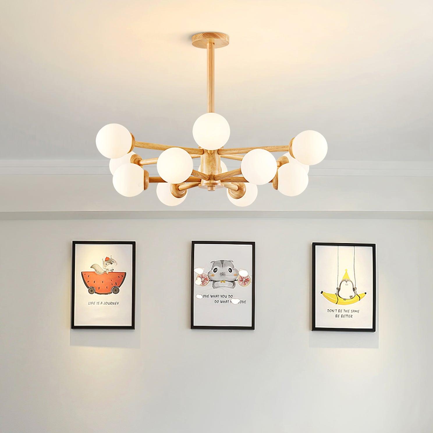 Kozan Wooden Chandelier Chandelier
