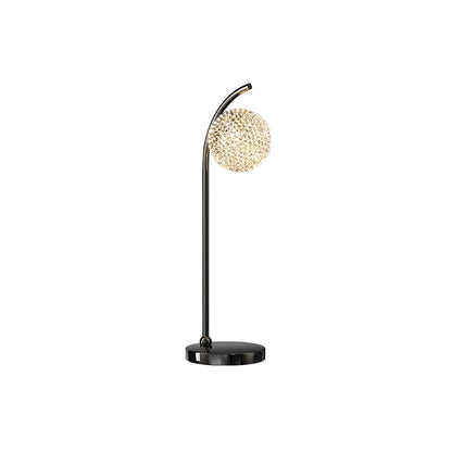 Ksovv Crystal Table Lamp Dia 5.5″ x H 18.9″ / Dia 14cm x H 48cm / Black & Clear / US Plug Table lamp