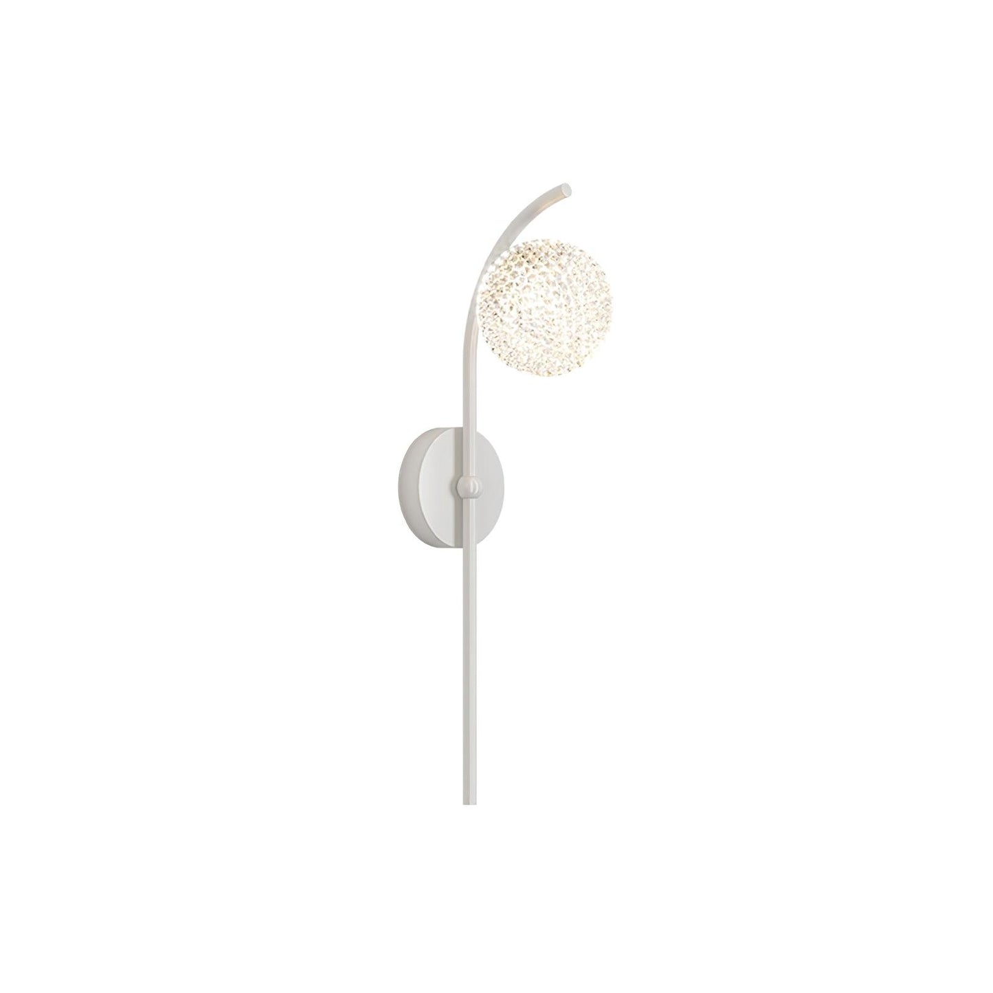Ksovv Crystal Wall Lamp Dia 4.7″ x H 19.7″ / Dia 12cm x H 50cm / White & Clear / Warm Light Wall lamp