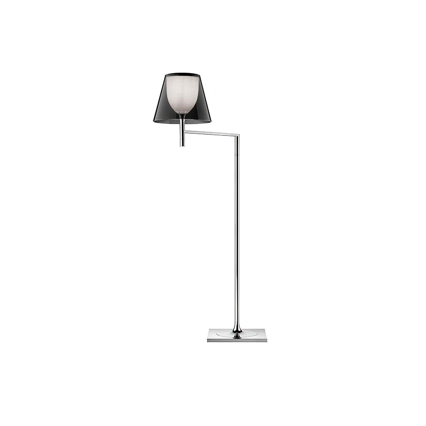 Chrome Prism Bending Floor Light Dia 9.8″ x H 44.1″ / Dia 25cm x H 112cm / Chrome & Smoke gray / US Plug Floor lamp