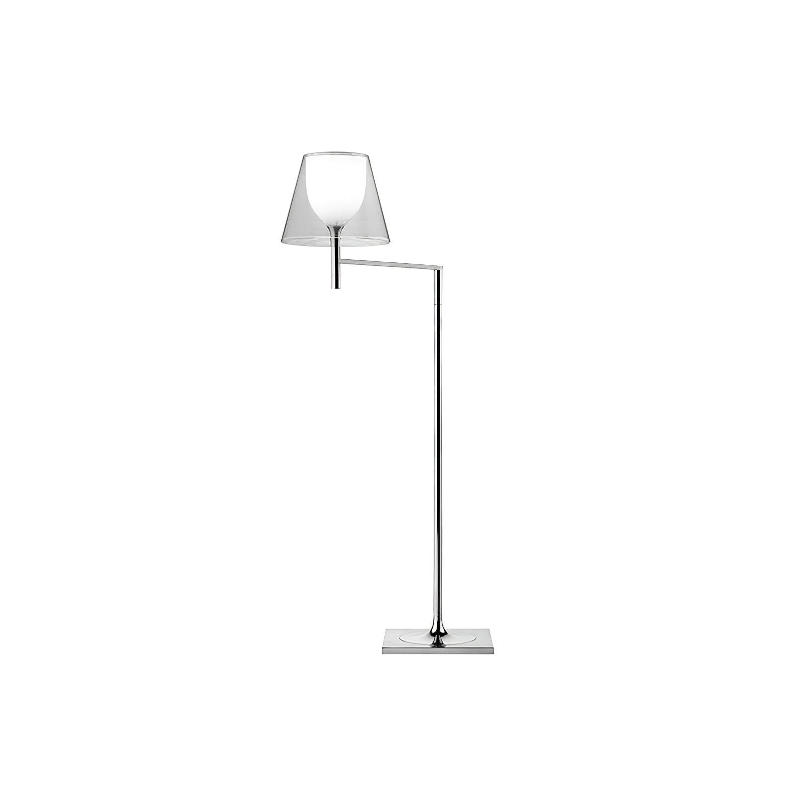 Chrome Prism Bending Floor Light Dia 9.8″ x H 44.1″ / Dia 25cm x H 112cm / Chrome & Clear / US Plug Floor lamp