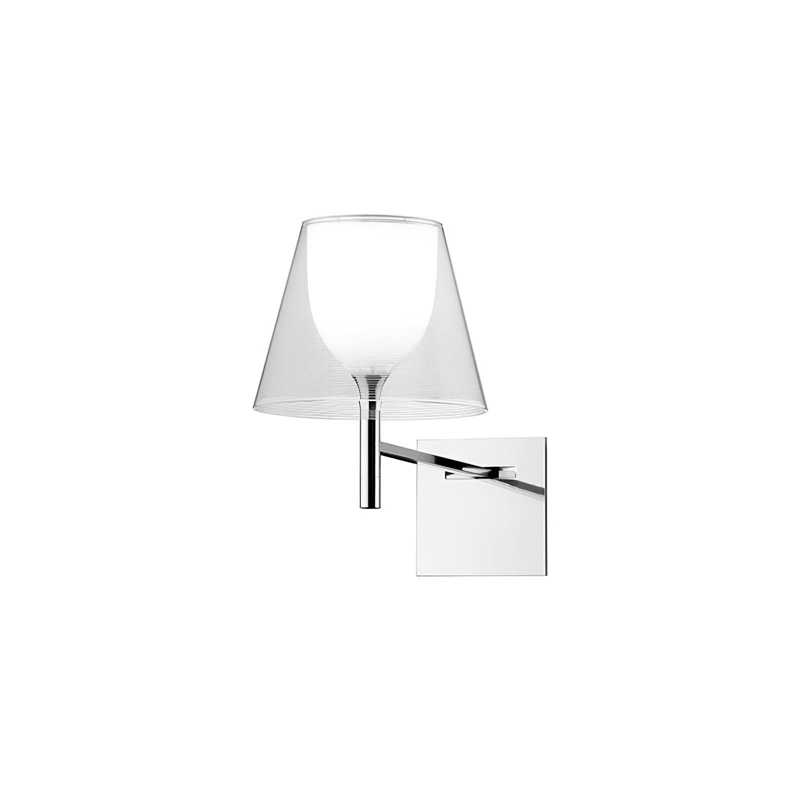 Chrome Prism Wall Lamp Dia 9.3″ x H 15.7″ / 23.5cm x H 40cm / Clear acrylic & Chrome Wall lamp