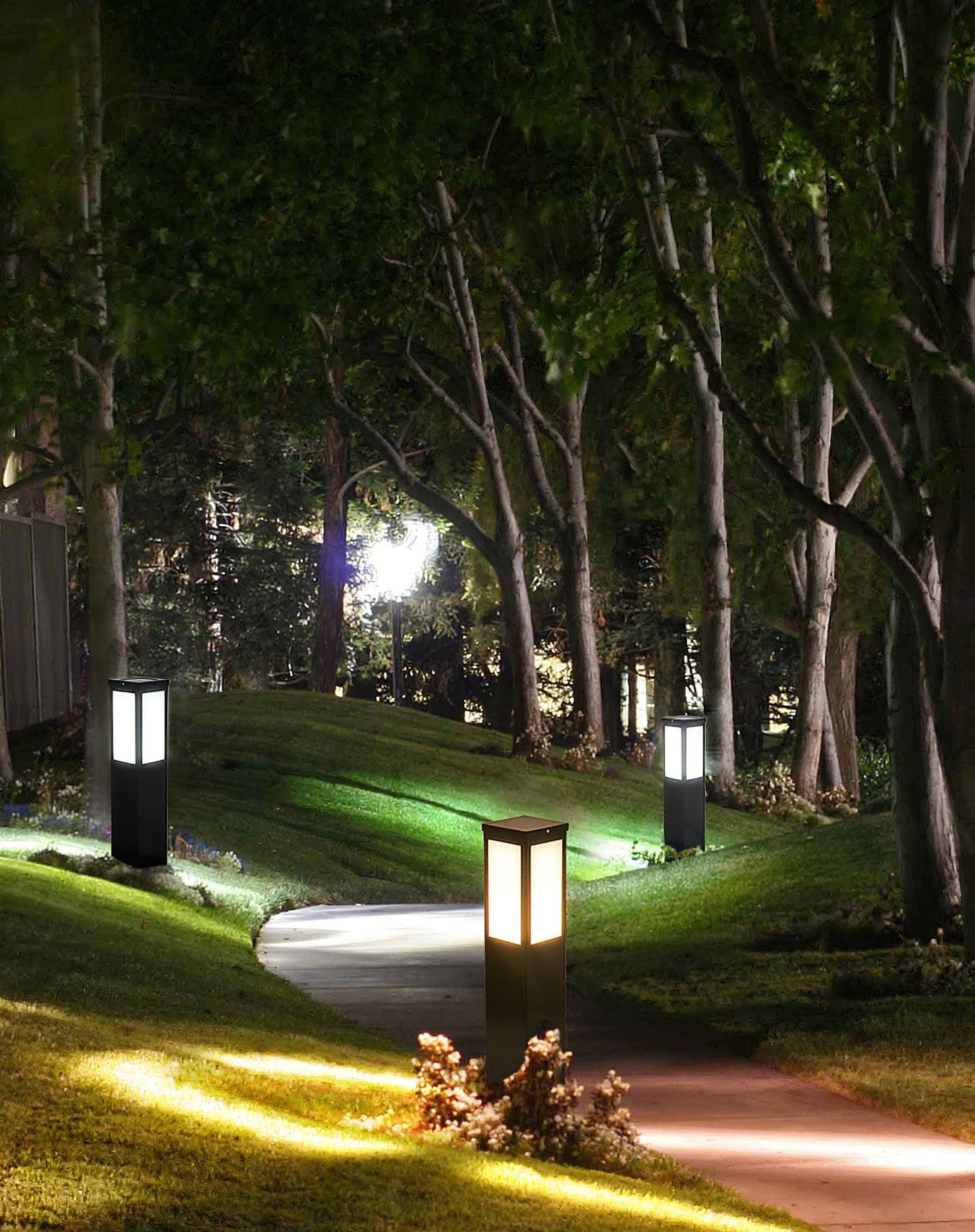Kuzco Bollard Outdoor Light Dia 5.5″ x H 23.6″ / Dia 14cm x H 60cm / Black / Warm Light Outdoor Lighting