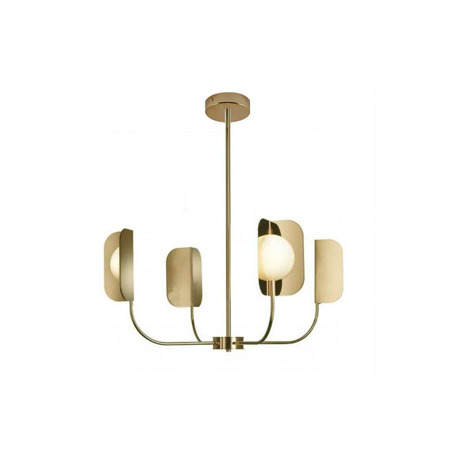 LEAF Chandelier 4heads Dia 31.5″ x H 28.4″ / Dia 80cm x H 72cm / Copper Chandelier