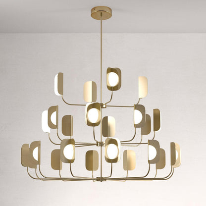 LEAF Chandelier 24heads Dia 55″ x H 55″ / Dia 140cm x H 140cm / Copper Chandelier