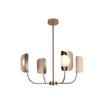 LEAF Chandelier 4heads Dia 31.5″ x H 28.4″ / Dia 80cm x H 72cm / Rose gold Chandelier