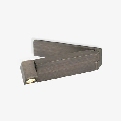 LED Bedside Bedroom Wall Light ? 7.87″ x H 1.77″ / Dia 20cm x H 4.5cm / Dark Wood Grain / Warm Light Wall lamp
