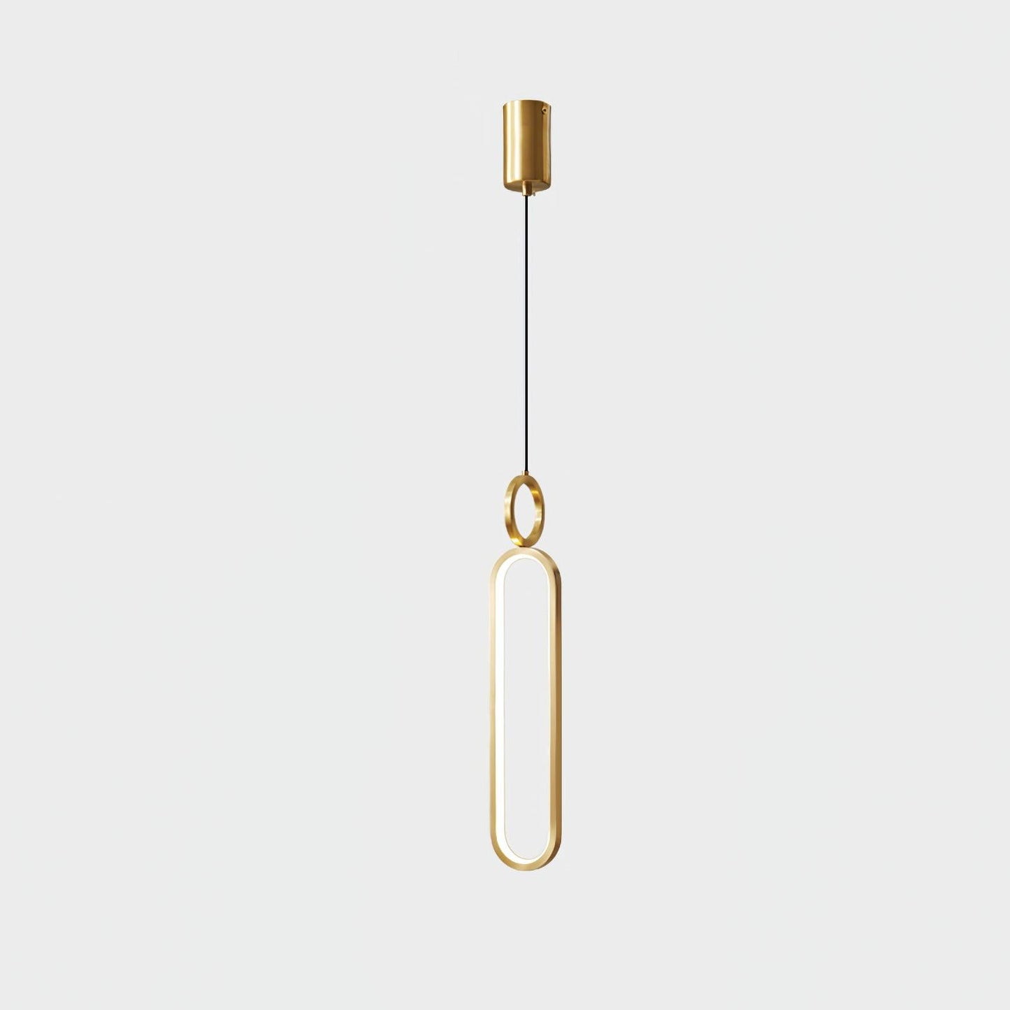 Oval Rings Pendant Light ? 3.5″ x H 19.3″ / Dia 9cm x H 49cm / Brass / Three-Color Changing Light Pendant light
