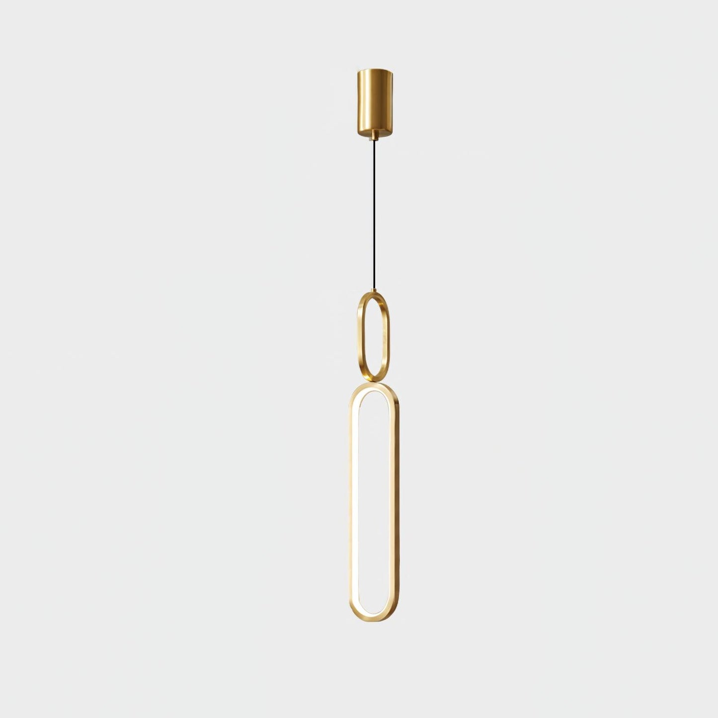 Oval Rings Pendant Light ? 3.5″ x H 21.7″ / Dia 9cm x H 55cm / Brass / Three-Color Changing Light Pendant light
