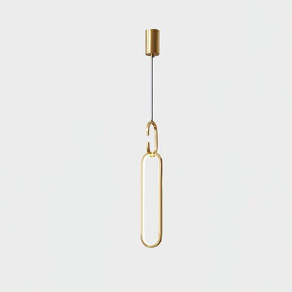 Oval Rings Pendant Light ? 3.5″ x H 20.9″ / Dia 9cm x H 53cm / Brass / Three-Color Changing Light Pendant light