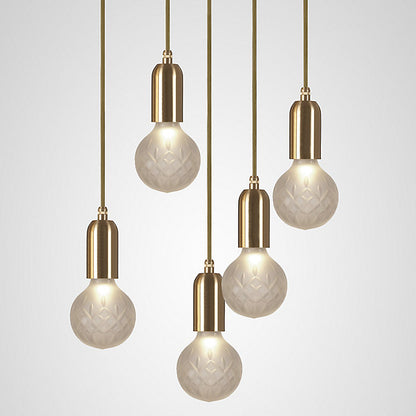 Crystal Bulb LED Multi-Light Pendant