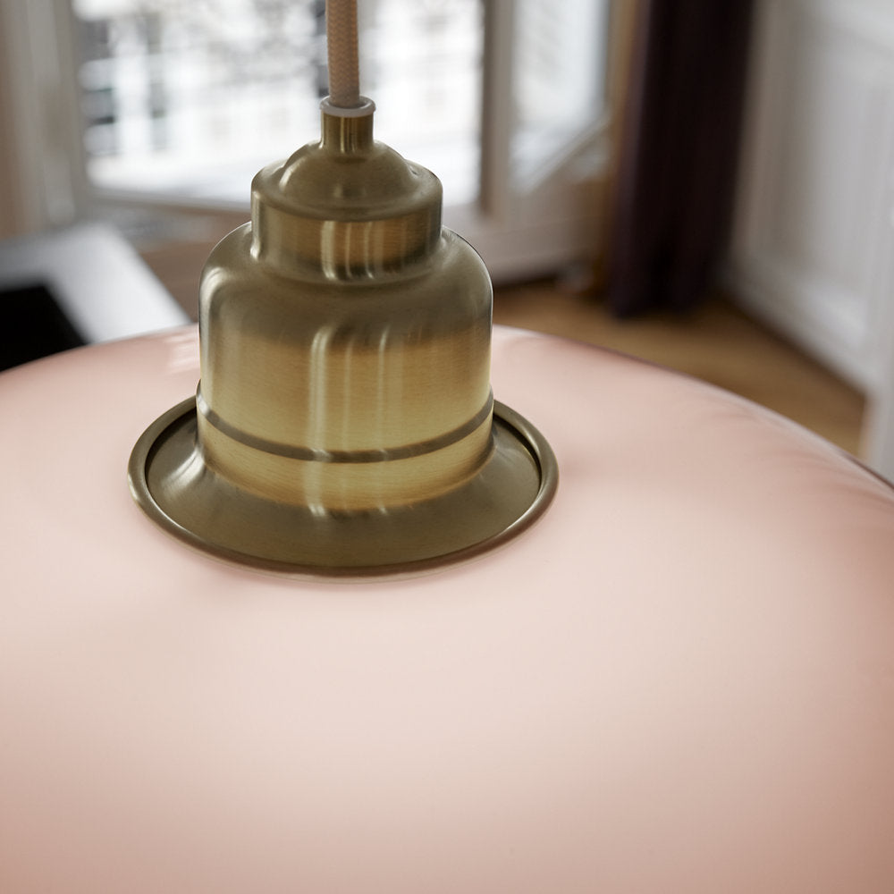 PH 3 1/2 - 3 Pale Rose Brass Pendant