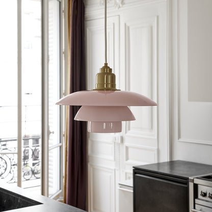 PH 3 1/2 - 3 Pale Rose Brass Pendant