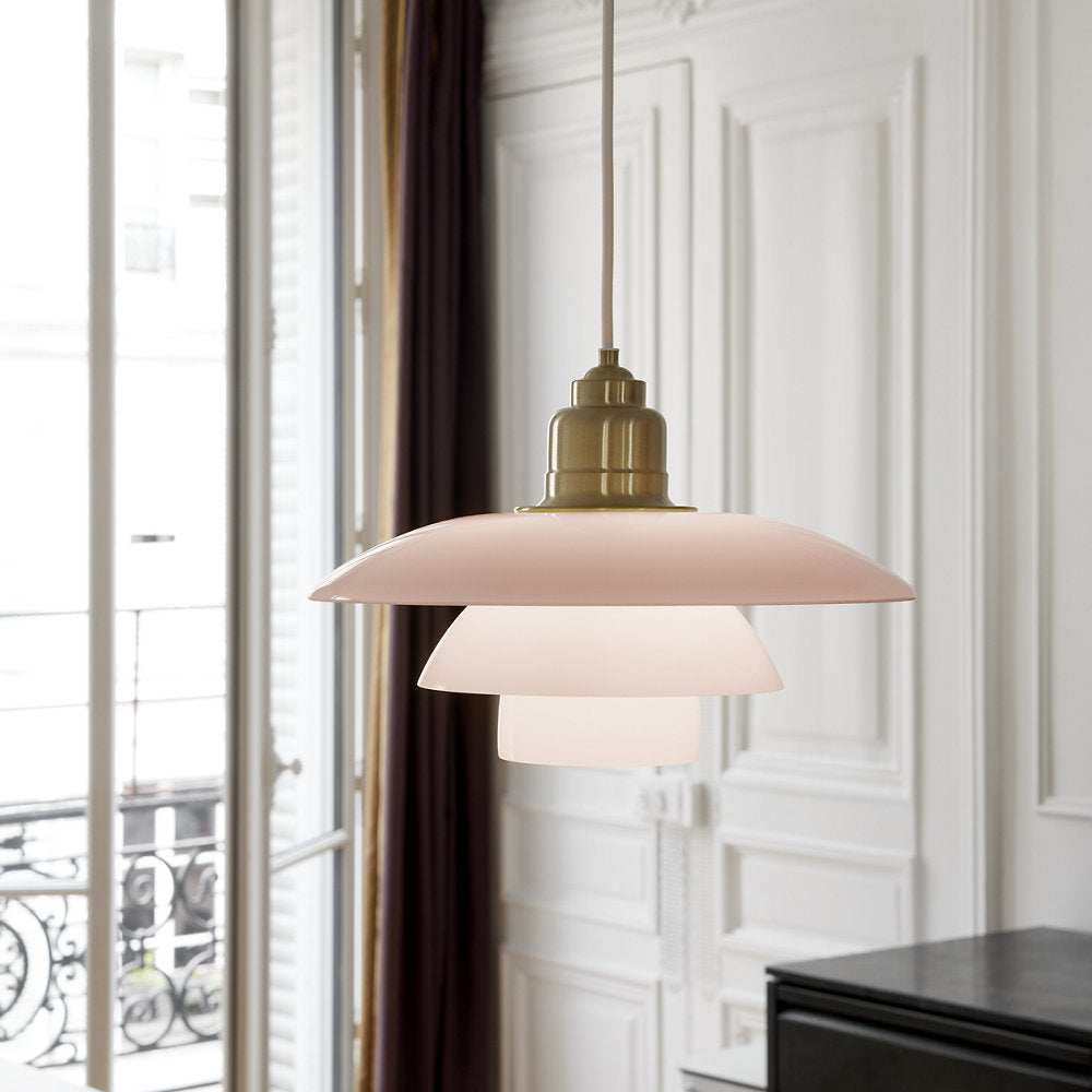 PH 3 1/2 - 3 Pale Rose Brass Pendant